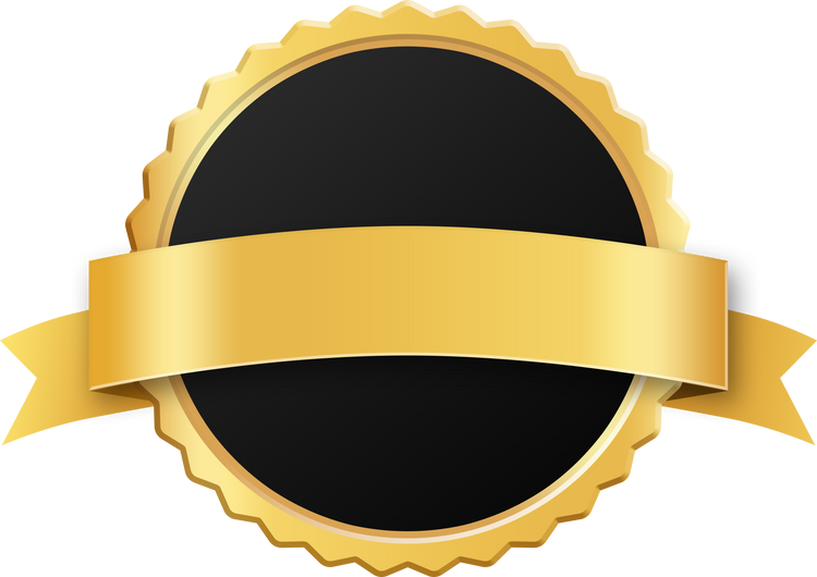 Gold Seal Badge with Gold Ribbon